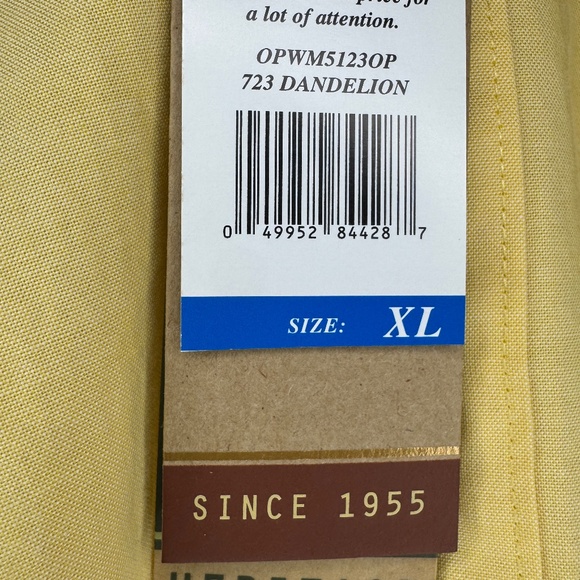 Original Penguin Heritage Slim Fit Button-Down Shirt – Dandelion Yellow – XL (NW - Picture 3 of 4